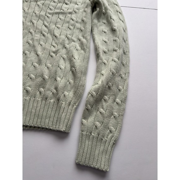 NWT Ralph Lauren Sport Women's V Neck Cable Knit Sweater Cotton Pony Size L - Picture 4 of 10